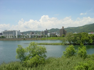 太田川と京橋川の分流点