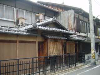 五辻通付近の町屋
