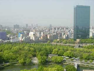 大阪城からの俯瞰