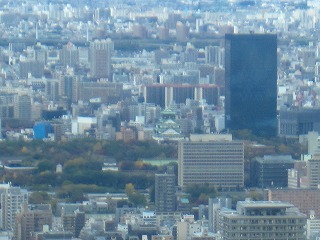 あべのハルカスから眺めた大阪城