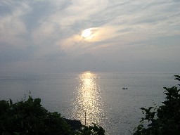 生月島から望む夕日