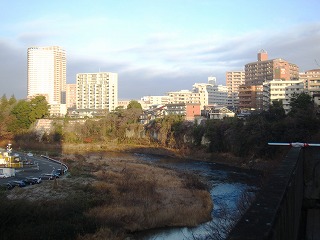 西公園から望む広瀬川