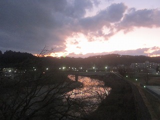 広瀬川の夕景