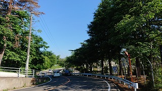 八木山橋へ向かう市道