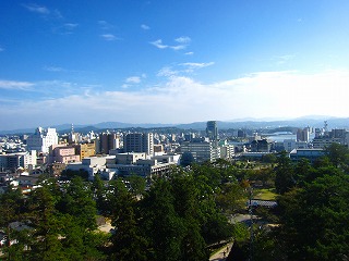 松江市街地俯瞰
