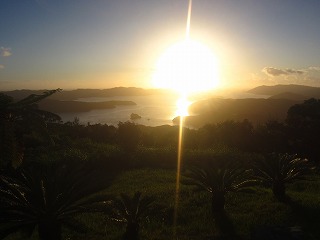 奄美大島・油井岳展望台からの夕日