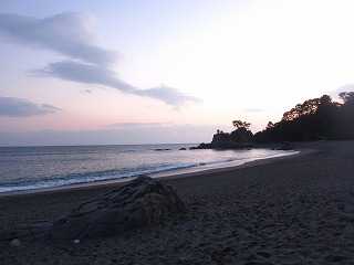 桂浜の夕景