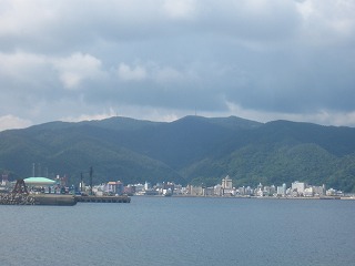 山羊島から望む名瀬市街地