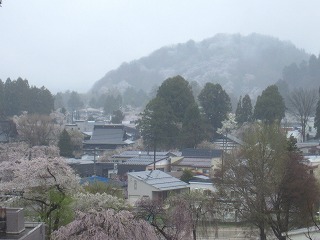 神明社から見た角館の町並み