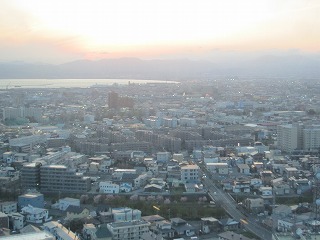 函館市街地西方