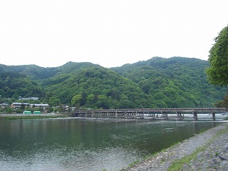 渡月橋と嵐山