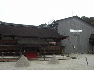 上賀茂神社・細殿と立砂