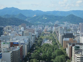 さっぽろテレビ塔から見た大通公園