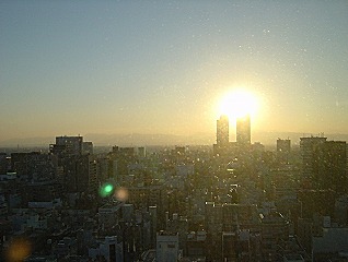 名古屋テレビ塔から眺めた夕景
