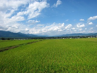 安曇野の田園風景