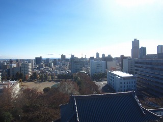 浜松城天守から浜松市街地を望む風景