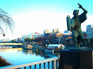 新町川、両国橋の風景