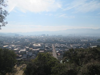 月隈公園から日田市街地を望む風景