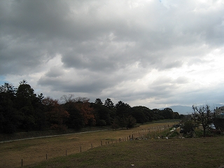 厳冬の応神天皇陵の風景