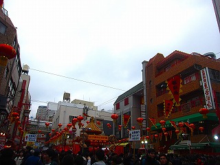 南京町、春節祭の風景